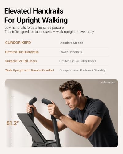 Image of CURSOR 40% Incline Treadmills for Home Foldable Walking pad with Handle bar | Stair Simulation Mode, LED Display, 3.0HP Silent Brushless Motor, 7-Layer Shock Absorption, 350LBS Capacity