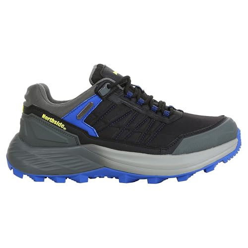 Northside Men's Eaglewood Waterproof Lightweight Hiking Shoe - Sturdy Ripstop Nylon, Cushioned Insole, Zonal Reinforcement Support, High Traction Outsole - Comfort & Lasting Durability Black/Royal2