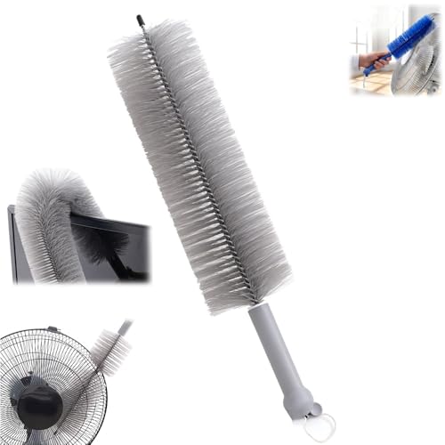 Image of Fan Cleaner Brush, Flexible Ceiling Fan Cleaner, New Bendable Dusting Brush for Electric and Blind, Reusable Microfiber Dust Collector (Gray)