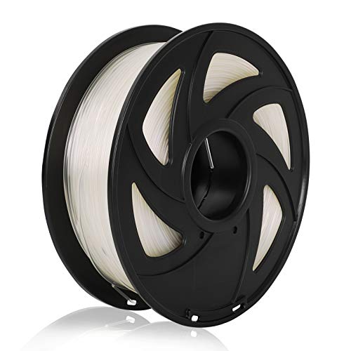 PETG 3D Printer Filament PETG Filament 1.75mm 1kg 2.2lb Spool, Dimensional Accuracy +/- 0.02 mm, Fit Most FDM Printers Pack of 1 (Clear)