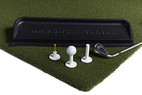 Dura-Pro Perfect Reaction Golf Mat - 5X5 Feet Premium Turf Indoor/Outdoor Mat For Hitting & Chipping - Golf Stance Mat W/Golf Accessories (Golf Tray + 3 Rubber Golf Tees) #TOP2