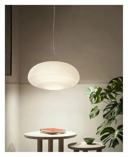 Lustre anti-éblouissement suspension cocon blanc laiteux acrylique pour salle d'étude