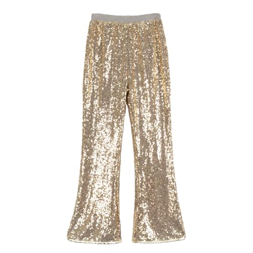 Pantalon évasé disco fille LOLANTA stretch à paillettes confort