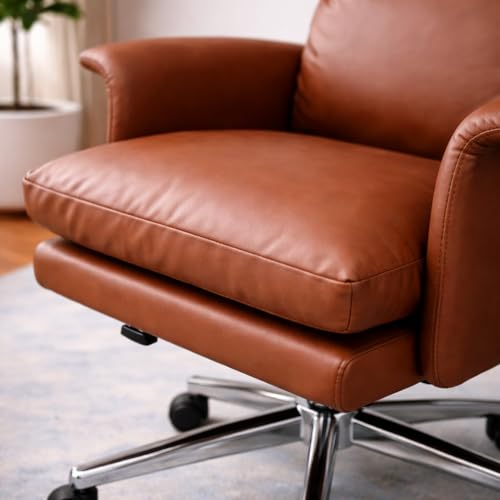 Image of Lakdi The Furniture Co Luxury Leatherette Director Office Chair with Plush Cushion, High Back Support, Ergonomic Design, Chrome Base and Smooth Castors, Free Assembly, 5 Year Warranty - 111012162