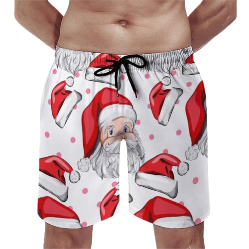 Maillot de bain séchage rapide pour homme | Short de bain Santa Claus S