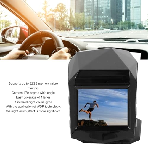 Dilwe Front Rear Dash Cam, Car Digital Video Recorder,10MP HD Night Vision Dashboard Camera, Center Console Perfume Dash Cam Recorder Camcorder - Image 3