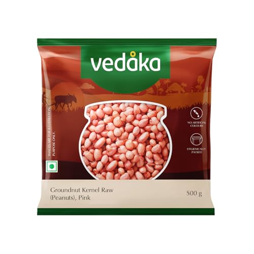 Image of Amazon Brand- Vedaka Groundnut kernel (Peanut), Pink, 500 g