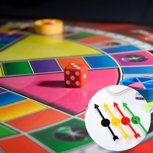 20 Stück Pfeil Spiel Zeiger Spinner, Brettspiel Spinner, Kunststoff Pfeil Spinner, Pfeil Spinner Wahrscheinlichkeit Spinners, für Schule, Brettspiel (5 Farben)