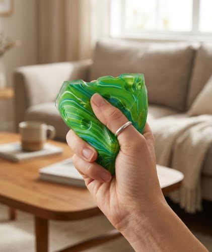 Image of 2Pcs Cheese Squishy, Taba Squishy, Dumpling Squishy-Stretchy Food-Shaped Sensory (Orange and Green)