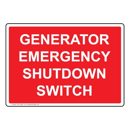 Signalisation interrupteur d'urgence pour sécuriser un générateur électrique