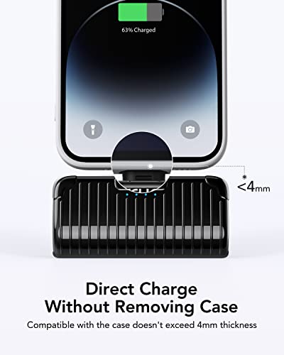 image for VRURC Mini Portable Charger for iPhone, 2-Packs Power Bank with Built 
