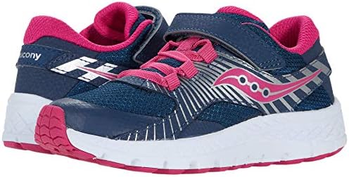 Saucony Girl's Velocer A/C (Little Kid/Big Kid) Navy/Pink 12.5 Little Kid M