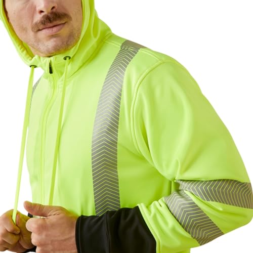 Image of ARIAT mens Fr Hi-vis Full Zip Hoodie