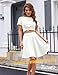 DRESSTELLS Falda Mujer Mini Corto Elástica Plisada Básica Multifuncional White-Midi XL