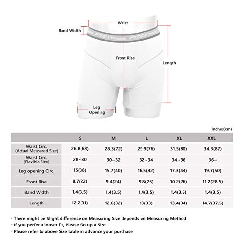 FITEXTREME Mens 3 Pack Cool Sporty Performance Stretch Long Boxer Briefs M