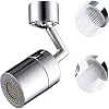 Youery Universal Spritzfilter-Wasserhahn,720°Drehbarer Wasserauslass-Wasserhahn-Sprühkopfadapter,Küchenblasen-Hahnkopf-Sprühdüse mit 4 lagigem Netzfilter und Auslaufsicherheit