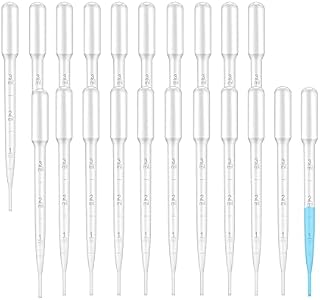 50 Pcs 3ml Plastic Transfer Pipettes Dropper,Transparent Graduated Pasteur Dropping Pipette,Measuring Pipettors for Essential Oils Perfume Makeup Tool and Lab