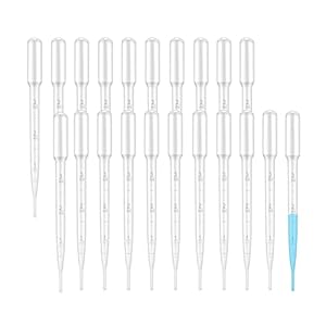 50 Pcs 3ml Plastic Transfer Pipettes Dropper,Transparent Graduated Pasteur Dropping Pipette,Measuring Pipettors for…
