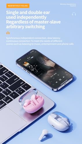 Image of G2 Transparent Earbuds 30 Hours Playtime, Bluetooth 5.3 + ENC, 13mm HD BASS Drivers, IPX5 Sweat-Proof,Built-in Mic for Android & iOS