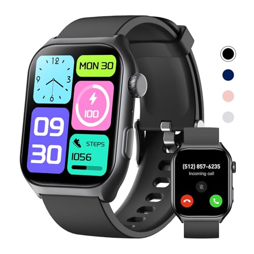 Fitness Tracker for Men Women (Make/Answer Call), 2.0″ Smart Watch with 24/7 Heart Rate Blood Oxygen Sleep Monitor, Pedometer, 100+ Sport Modes IP68 Waterproof Activity Tracker for Android iOS