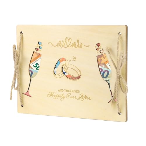 LOVLEY Cartões para presentes de casamento | envelope de madeira casamento | envelope presente dinheiro | cartão dinheiro dinheiro casamento | cartão de madeira dinheiro casamento | cartão de madeira
