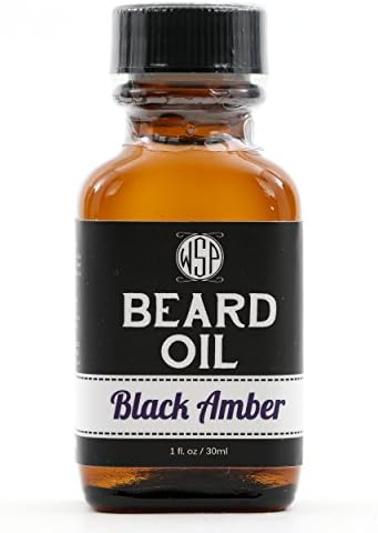 & Leave in Conditioner (Black Amber) - Best Beard Oil Scents - 100% Pure, Natural, Organic, Vegan