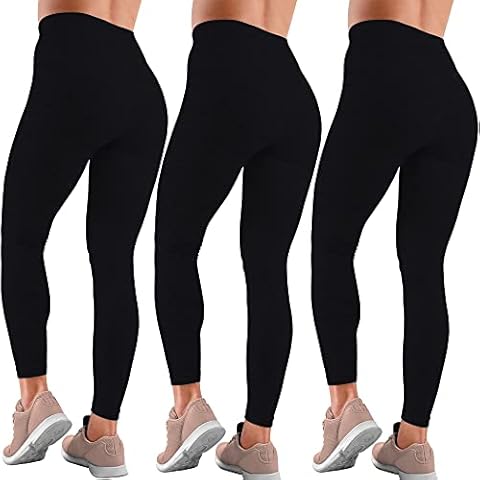 Love My Fashions® Women's 3 Pack Super Soft High Waisted Elasticated Tummy Control Winter Warm Thick Fleece Lined Seamless Full-Length Leggings for Workout & Running Cover