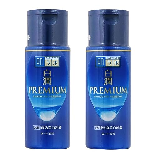 Hadarabo Hada Labo Rohto Shirojyun Premium Penetration Brightening Emulsion 140ml x 2 bottle set