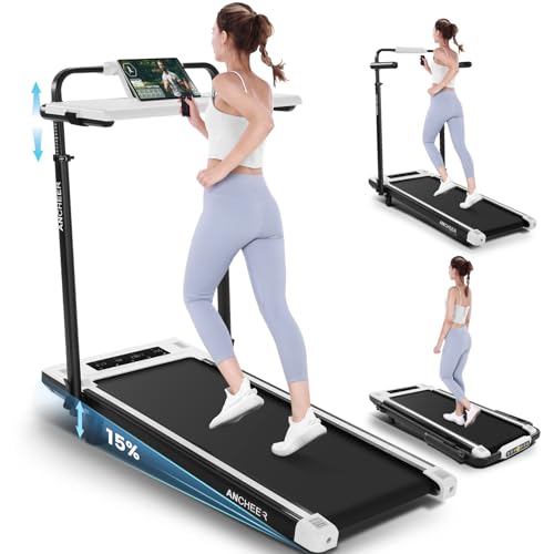 Image of ANCHEER Walking Pad Treadmill with Incline - Under Desk Treadmill, 3.5HP Portable Foldable Treadmills for Home Small Spaces, Office, Compact Running Machine with LED Display