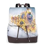 kindermotive sticken Damen Rucksack mit Weihnachtsmotiv Dezember Train aus Leder