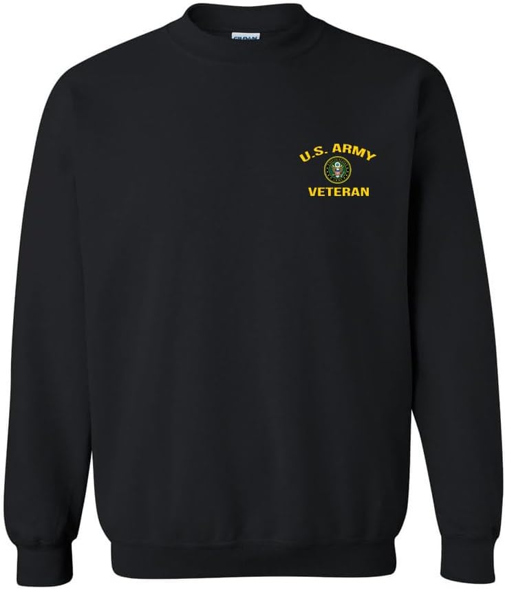 Military Productions US Army Veteran Left Chest Sweatshirt