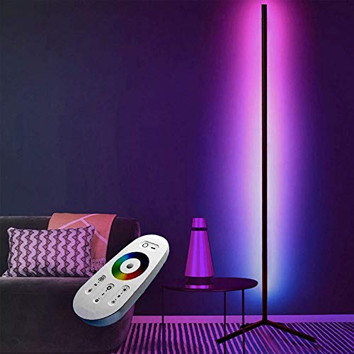 Lampadaire RVB intensité variable 20W projecteur d'ambiance de décoration de maison noir