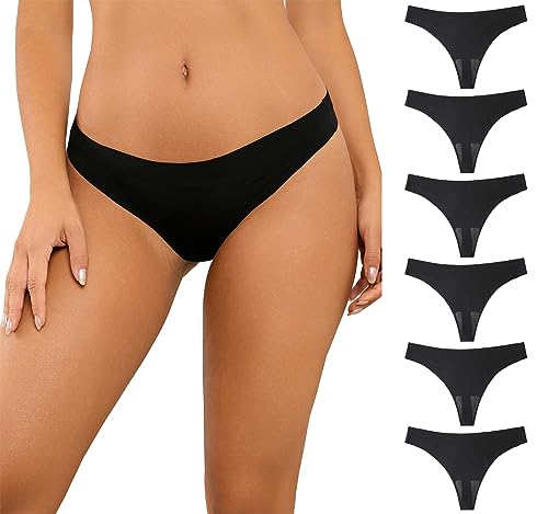 Image of Thongs for Women Seamless Underwear Low Rise Panties Thong