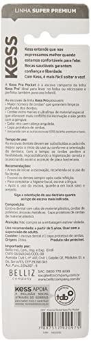 KESS Escova Dental Pro Pocket com protetor, pacote de 1 unidade