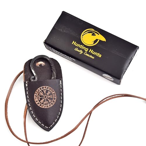 Celtic Hand-Forged Knife – Carbon Steel Blade with Leather Sheath – Vintage Fixed Blade for Camping, Survival, Hiking – Unique Gift for Men, Collectors & Outdoor Use