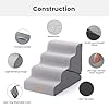Gardner Pet Dog Stairs for Small Dogs 17.5" H, 2 in 1 Transformable 4-Step Pet Stairs and ramp, Dog Steps for Couch bed (19~22 in) with Durable Non-Slip Waterproof Cover and CertiPUR-US Certified Foam #4
