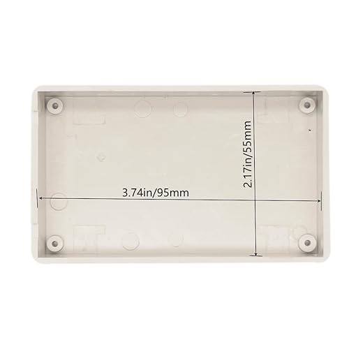 Miniatura 30 de Zulkit 5 cajas de proyecto de plástico ABS para proyectos eléctricos, caja de conexiones pequeña, color blanco, 2.4 x 1.42 x 0.98 pulgadas
