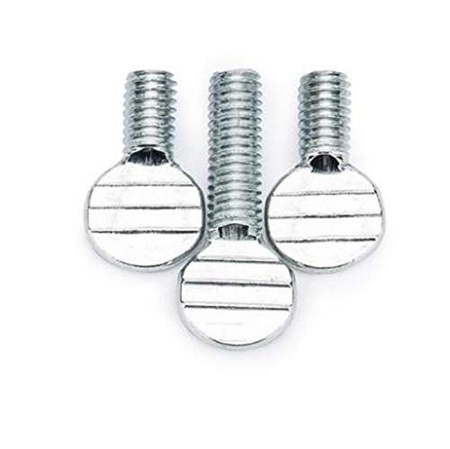 tornillos de seguridad，tornillos， Métrico M4 M5 M6 M8 UNC 1/4-20 Tornillo de mariposa Cabeza en forma de ping-pong Mango de cabeza plana Tornillo de ajuste Perno Acero al carbono (Longitud : M6x35) (S
