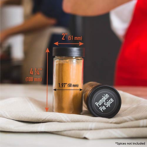 Allspice Wood Spice Rack, Includes 60 4Oz Jars- Cherry Stain #TOP3