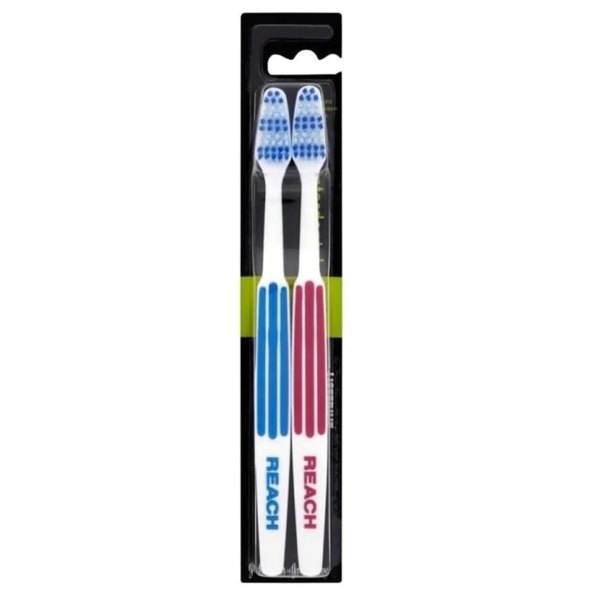 Reach Duo Medium Toothbrush: Dual-Action Cleaning for a Brighter Smile