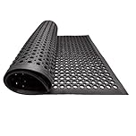 EDS Commercial Rubber Floor Mat Heavy Duty Extra Large Outdoor Rubber Entrance Door Mat Anti Fatigue Non Slip Mats with Drainage Hole for Industrial Kitchen Restaurant Garage (PACK OF 1, 150 x 90 CM)