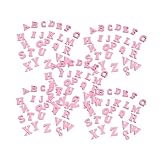 GARVALON 100 Pièces Copeaux de Bois Lettres Anglaises Tranches de Bois Créatives pour Loisirs Créatifs Décoration Murale Garçon et Filles Accessoires DIY Décoratifs