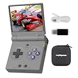 Miyoo Mini Flip Whatskoハンドヘルドゲーム機 Linuxシステム搭載 2.8インチスクリーン 折畳みレトロゲーム機 日本語対応 WiFi機能 2500mAh 64GB グレー