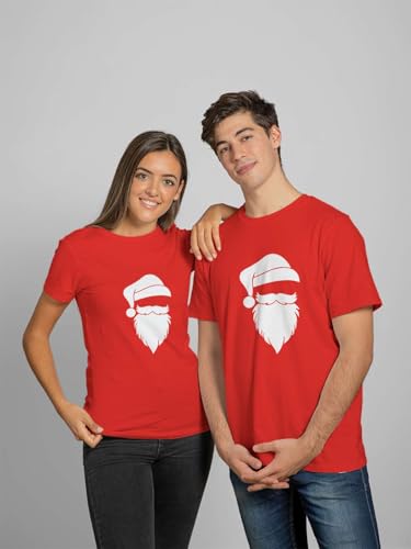 Image of MerchX Christmas Vibes Unisex T-Shirt |Festive Holiday Graphic Tee|Red|Small
