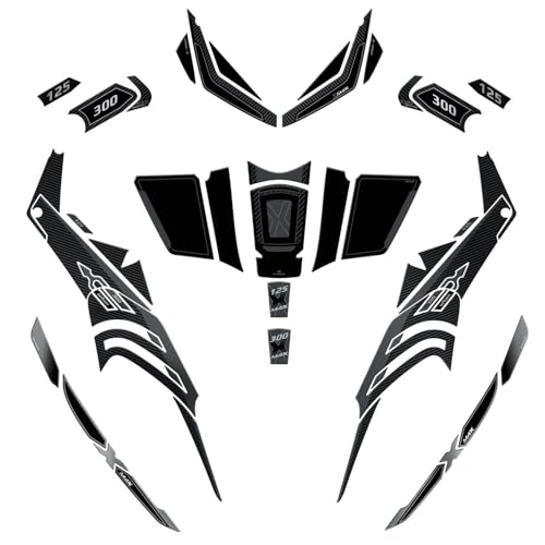 Autocollants Scooter Yamaha Xmax 300 125 Protection Resin Bike Tech Black