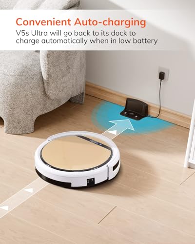 Image of ILIFE V5s Ultra Robot Vacuum and Mop, Strong Suction, 2-in-1 Dry & Wet, Pet Hair Friendly, Multiple Cleaning Modes, Bluetooth, Alexa & Google Home