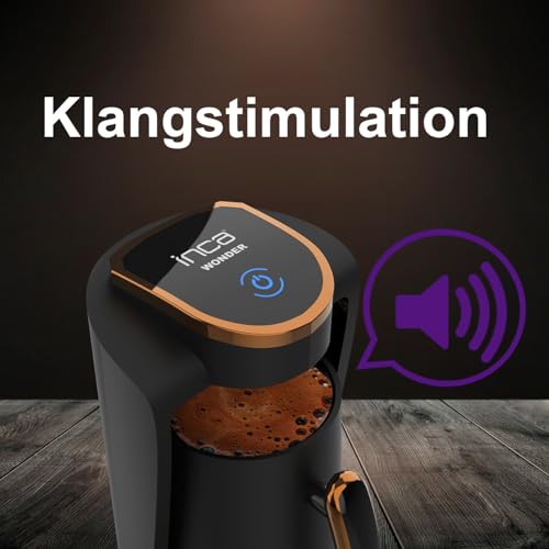 İnca IKM-01 Türkische Kaffeemaschine, Türk Kahve Makinesi, 250ml (1-4 Tassen), 400W, Überlaufschutz & Trockengehschutz, Edelstahlheizplatte, Automatische Abschaltung, Für Perfekten Mokka