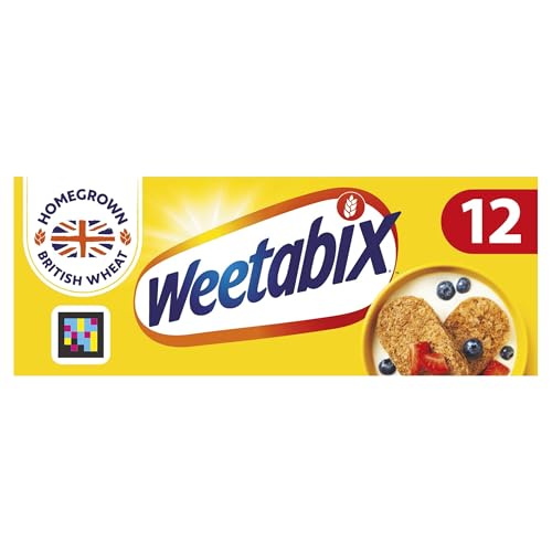 Weetabix Breakfast Packed with Fibre High in Vitamin D Low in Sugar and Salt 12 Biscuits (215g)
