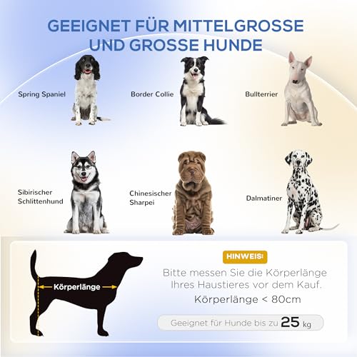 PawHut Hundesofa, Haustiersofa Katzensofa Hundebett für mittelgroße und große Hunde, Hundecouch mit Erhöhtem Design, Hundesessel mit Holzbeine, Dunkelgrau, 95 x 63 x 39 cm