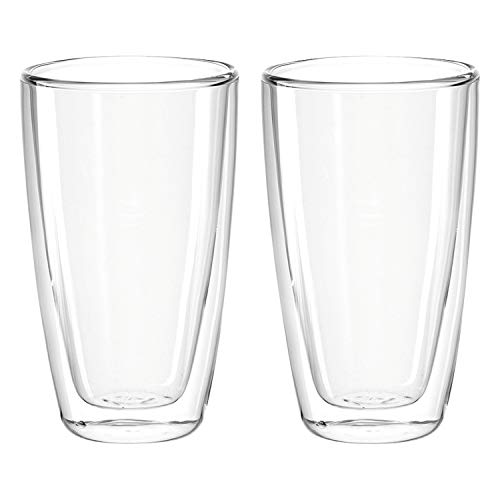 montana :enjoy Becher, doppelwandig, 2-er Set, 330ml, Höhe 13cm, spülmaschinengeeignet, Klarglas, 057226